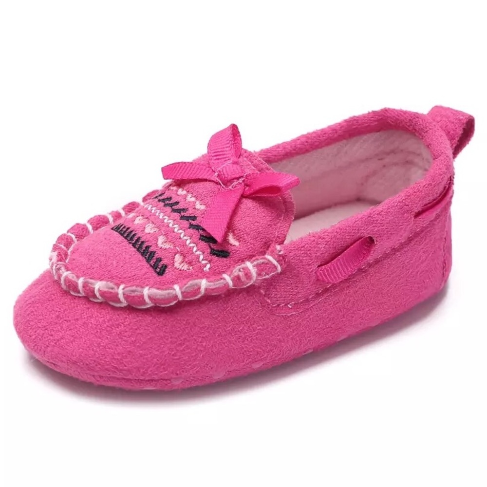 NEW Baby Moccasin Slippers in Pink